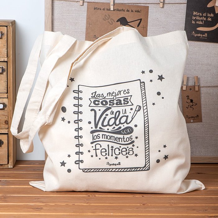 BOLSA DE TELA LAS MEJORES COSAS DE LA VIDA | YOSIQUESE SL
