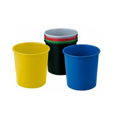 PAPELERA PLASTICO CERRADA COLORES SURTIDOS | 6 UNIDADES | (FAIBO)