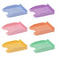 CAJA 10 BANDEJAS DE PLASTICO EN COLORES PASTELES SURTIDO | 25 UNIDADES | (FAIBO)