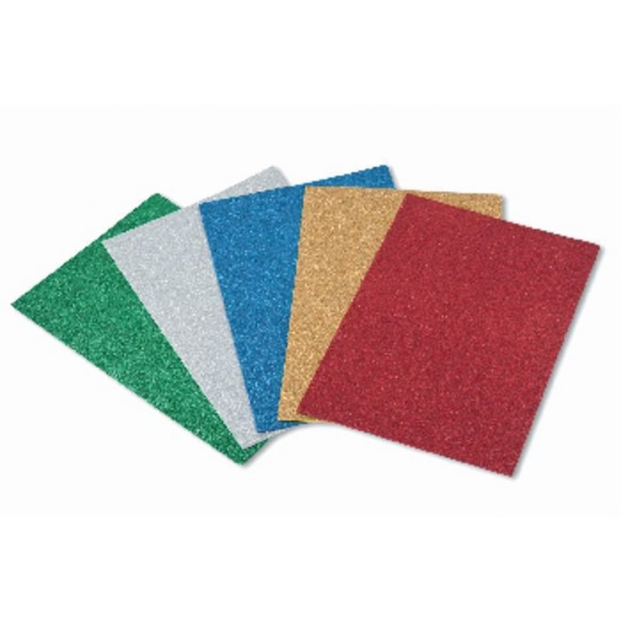LAMINA GOMA EVA 40X60 SURTIDO EFECTO PURPURINA PAQUETE 5U, | 1 UNIDADES | (FAIBO) Imagen principal del producto