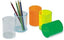 Cubilete de Plastico Transparente Azul Fluor Faibo