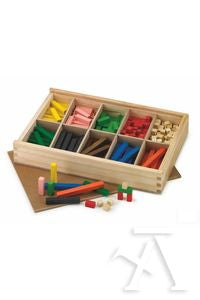Regletas de colores FAIBO caja de madera para matemáticas