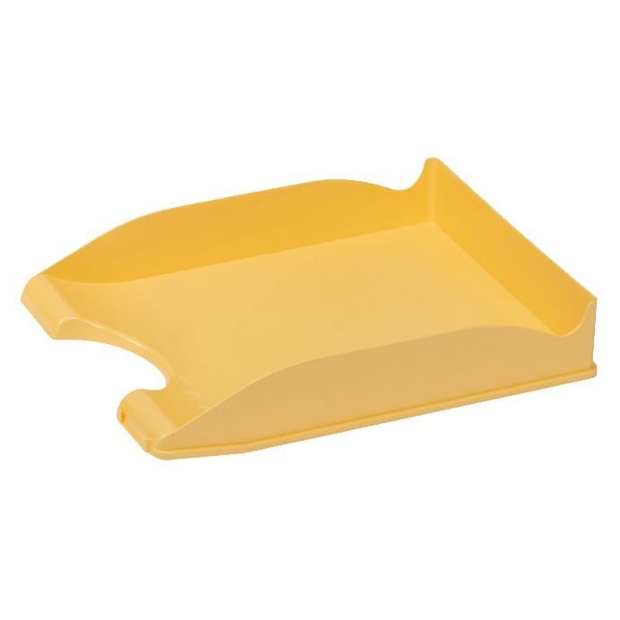 BANDEJA DE PLASTICO APILABLE CON PORTAETIQUETAS AMARILLO PA | FAIBO | ENVASE 10 UDS. UNIDAD | 8425901671289 Imagen principal del producto