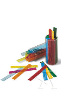 Regla 16 cm fluor transparente FAIBO para escolares y oficina