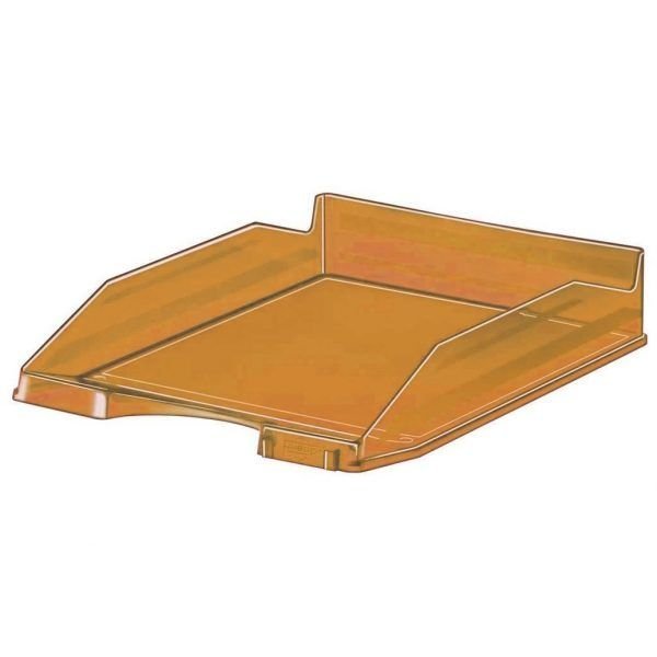 BANDEJA PLASTICO 93 APILABLE TRANSLUCIDA NARANJA | 10 UNIDADES | (FAIBO) Imagen principal del producto