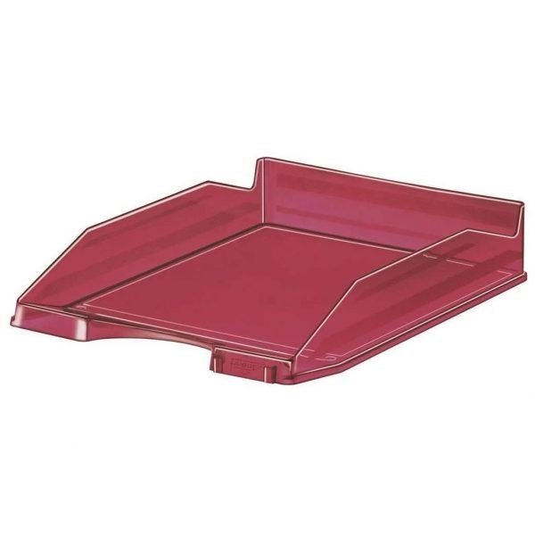 BANDEJA PLASTICO 93 APILABLE TRANSLUCIDA ROJO | 10 UNIDADES | (FAIBO) Imagen principal del producto