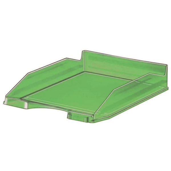 BANDEJA PLASTICO 93 APILABLE TRANSLUCIDA VERDE | 10 UNIDADES | (FAIBO) Imagen principal del producto