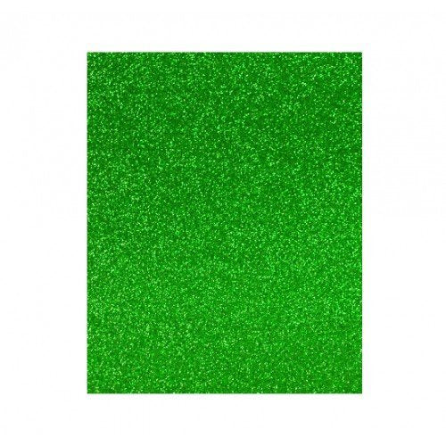 LAMINA GOMA EVA 20X30 VERDE EFECTO PURPURINA | 3 UNIDADES | (FAIBO)