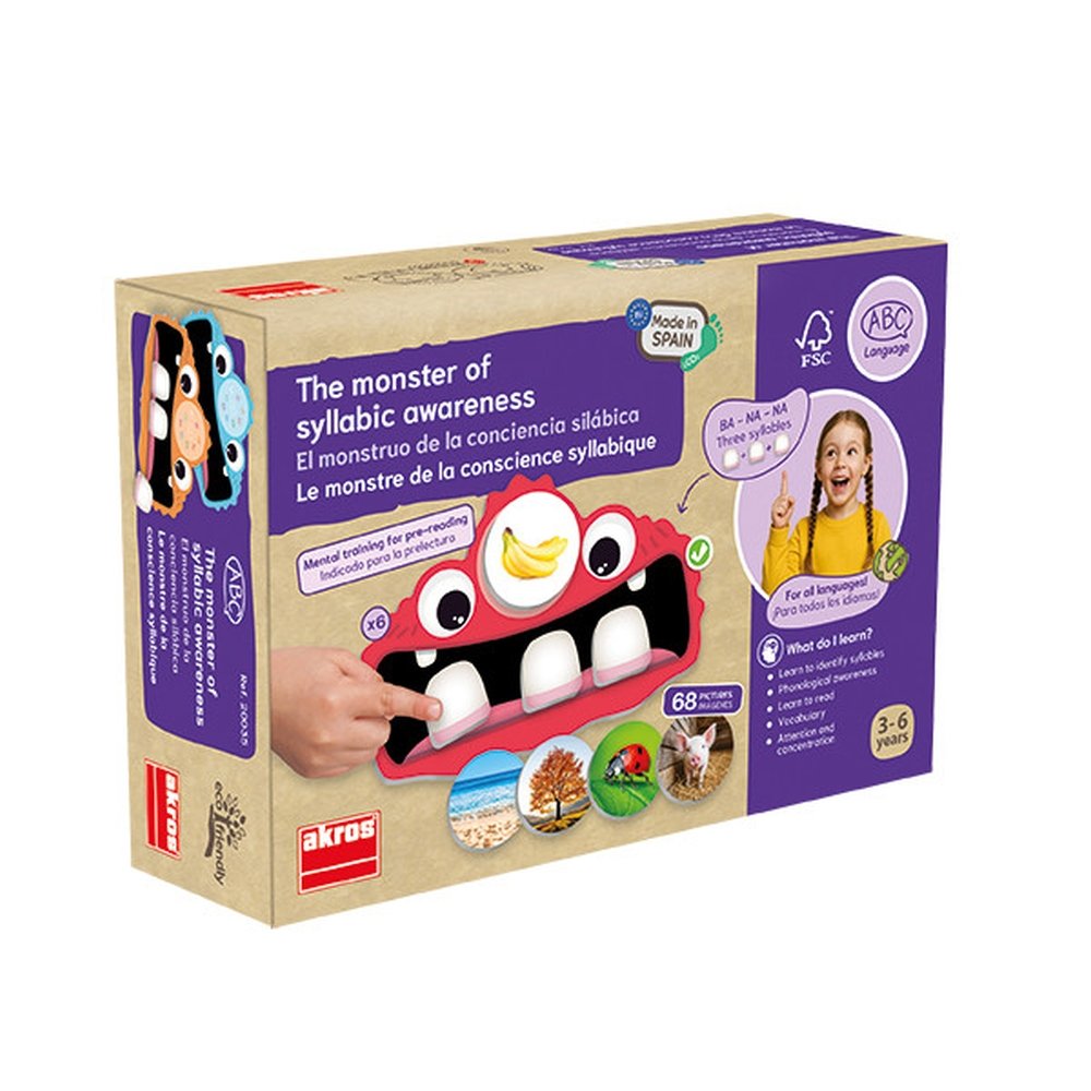 Juego Educativo el Monstruo de la Conciencia Silábica AKROS Imagen principal del producto