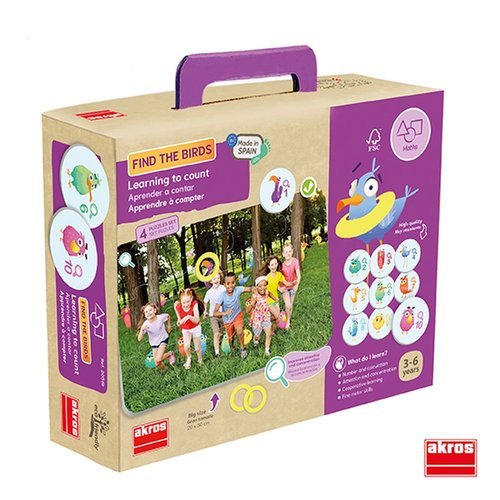 JUEGO EDUCATIVO ENCUENTRA LOS PAJAROS EN INGLES | AKROS | 1 UNIDAD | 8426804205199