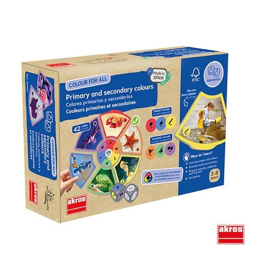 JUEGO COLORES PRIMARIOS Y SECUNDARIOS EN INGLES | AKROS | 1 UNIDAD | 8426804205342 Imagen principal del producto
