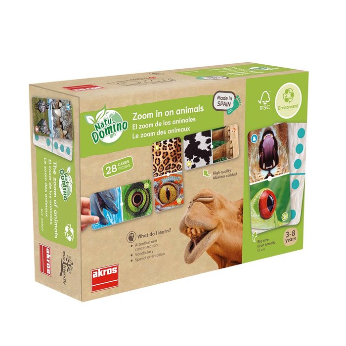 JUEGO AKROS NATUDOMINO EL ZOOM DE LOS ANIMALES | nan | AKROS | 8426804208275