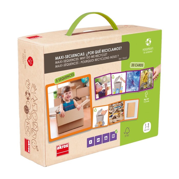 JUEGO AKROS MAXI-SECUENCIAS: ¿POR QUE RECICLAMOS? | AKROS | 1 UNIDAD | 8426804306438 Imagen principal del producto