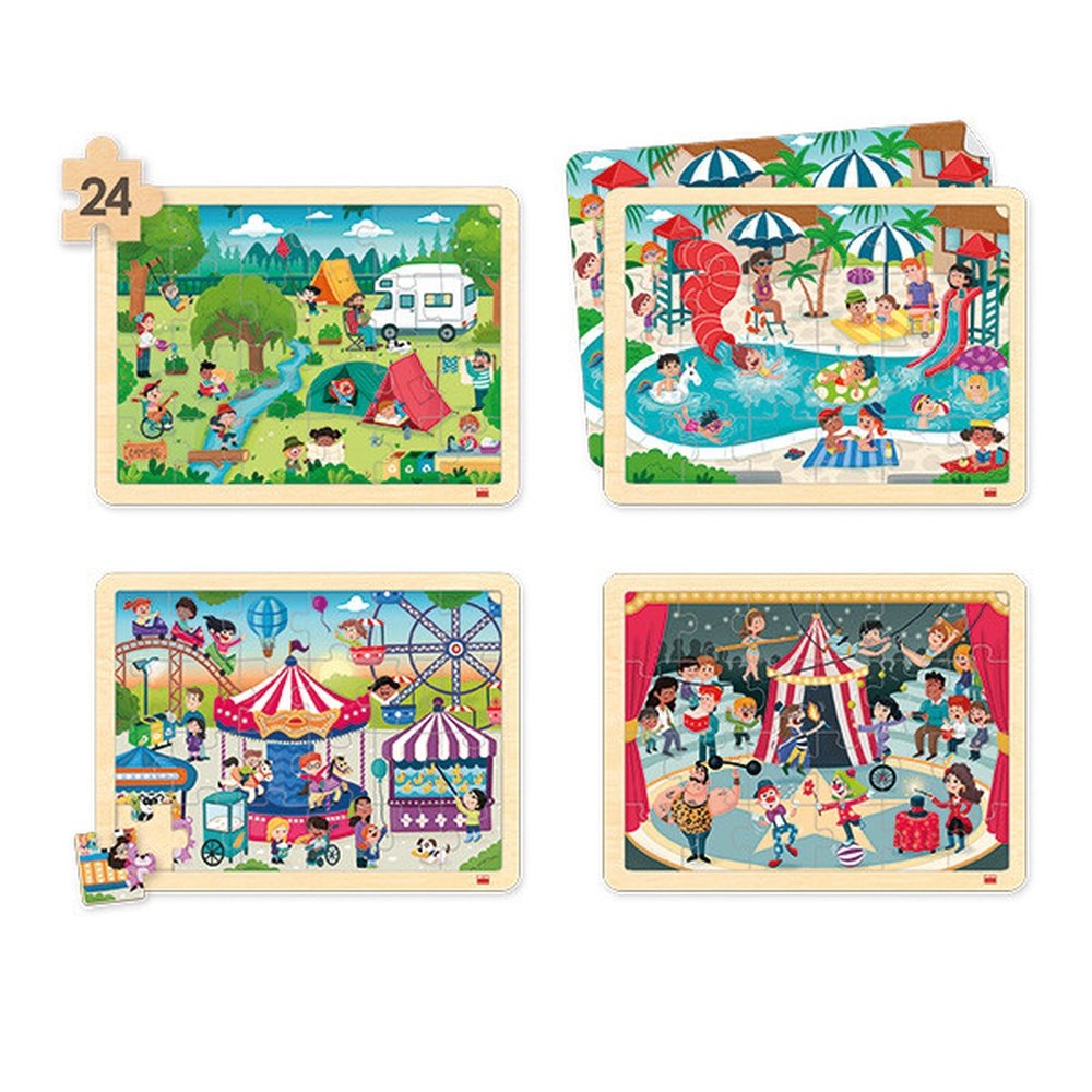 Set 4 Puzzles Tiempo Libre y Vida Social AKROS