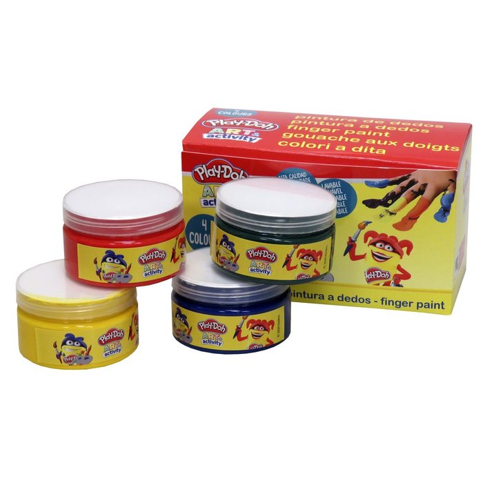 C/4 Botes Pintura de Dedos 70 ml Colores Básicos Play Doh CYP Brands Imagen principal del producto