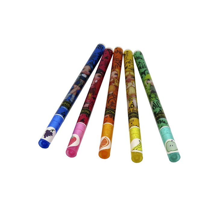 Set de 5 Boligrafos con Purpurina y Olor Rainbow High