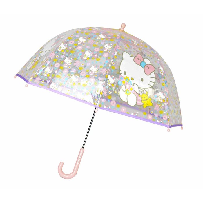 PARAGUAS MANUAL INFANTIL TRANSP, BURBUJA 48 CM HELLO KITTY | CYP | 1 UNIDAD | 8426842111803 Imagen principal del producto
