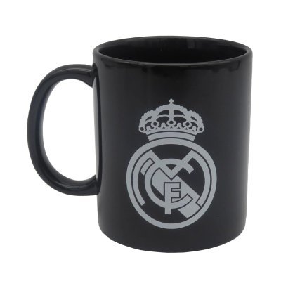 TAZA CERAMICA NEGRA CON ESCUDO BLANCO EN CAJA REAL MADRID | CYP | 1 UNIDAD | 8426842114170 Imagen principal del producto