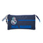 Portatodo triple azul con banda adaptadora a carro Real Madrid CYP