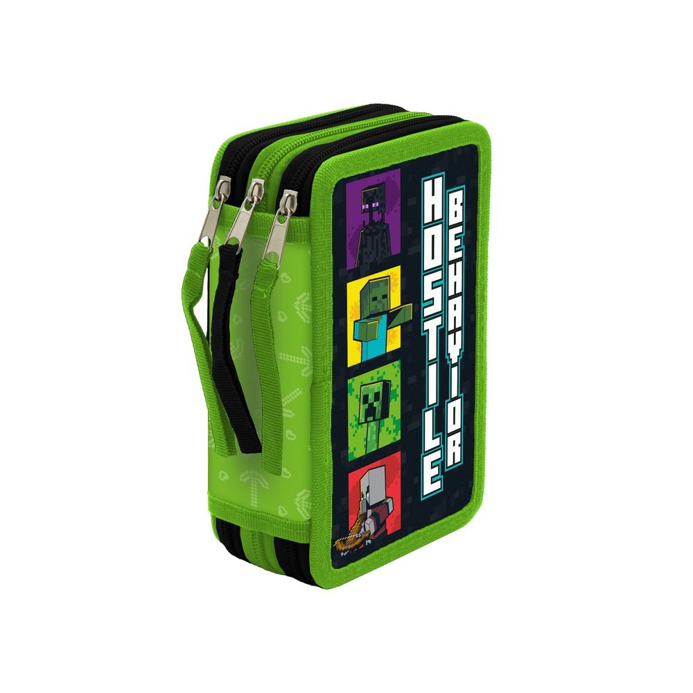 Plumier 3 Pisos con Material Escolar Hostil Behavior Minecr CYP