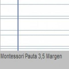 RECAMBIO 4º 100H 4 TALADROS PAUTA 3,5MM MONTESSORI | 1 UNIDADES | (ESCOLOFI)