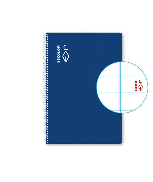 Bloc Espiral A5 Liso 50H 70g | Escolofi | Cartón | Formato A5 | Pack 5 Unidades