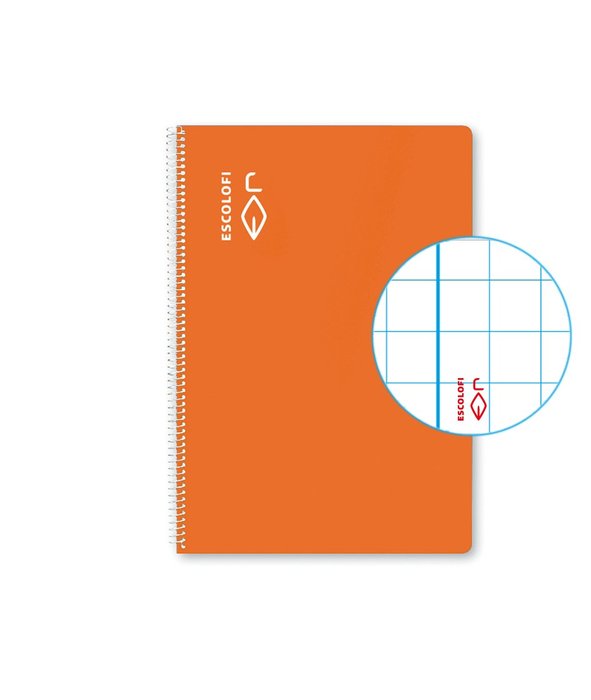 Bloc Espiral Estándar Liso 50H 90g | Escolofi | Cartón | Formato Estándar | Pack 5 Unidades