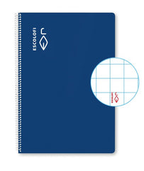 Bloc Espiral A4 Liso 90g | Escolofi | Cartón | Formato A4 | Pack 5 Unidades
