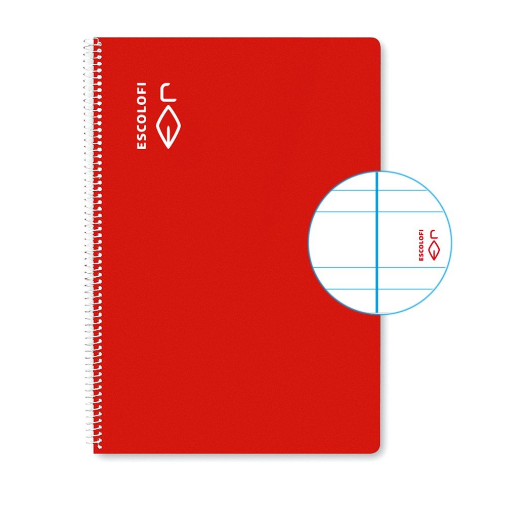 Bloc A4 40 hojas pauta 3,5 Escolofi rojo (pack 5)