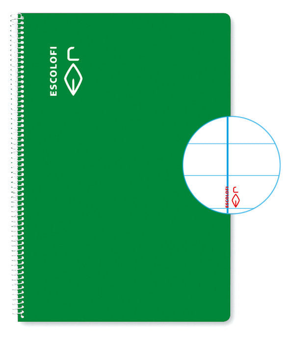 Bloc Espiral Estándar Liso 40H 70g | Escolofi | Cartón | Formato Estándar | Pack 5 Unidades