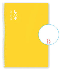 Bloc Espiral Estándar Liso 80H 70g | Escolofi | Cartón | Formato Estándar | Pack 5 Unidades