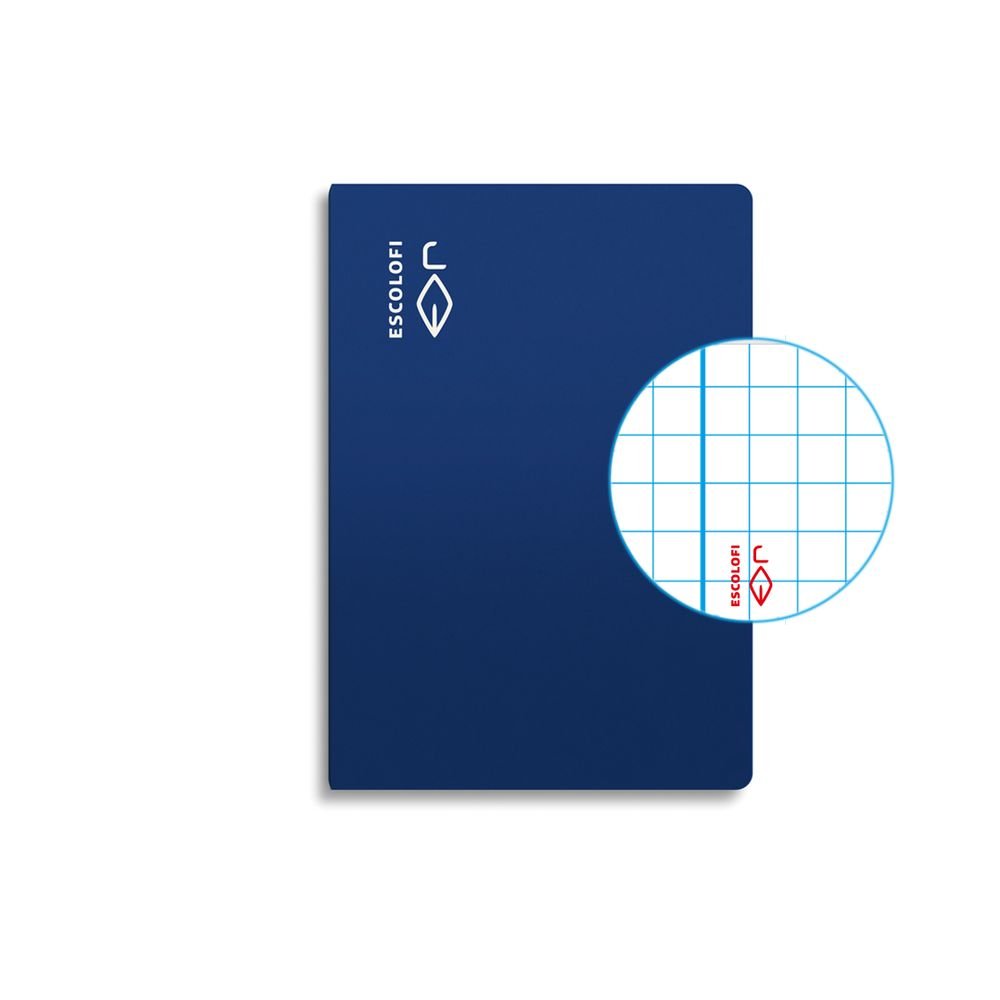 Libreta Cuarto 50H 70G Cuadro 4x4 Azul ESCOLOFI