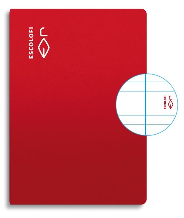 Libretas A4 50H 70G Pauta 3.5 Rojo Escolofi Pack 10 Imagen principal del producto