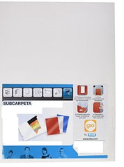 SUBCARPETA FOLIO ELBA 180GR PASTEL BLANCO | 50 UNIDADES | (GIO)