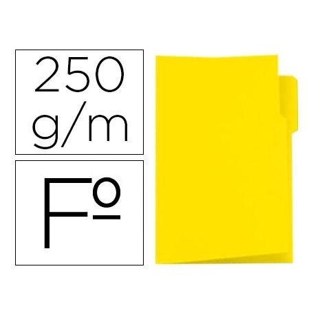 SUBCARPETA Fº ELBA 250GR AMARILLO PESTAÑA IZQUIERDA | 150 UNIDADES | (GIO)