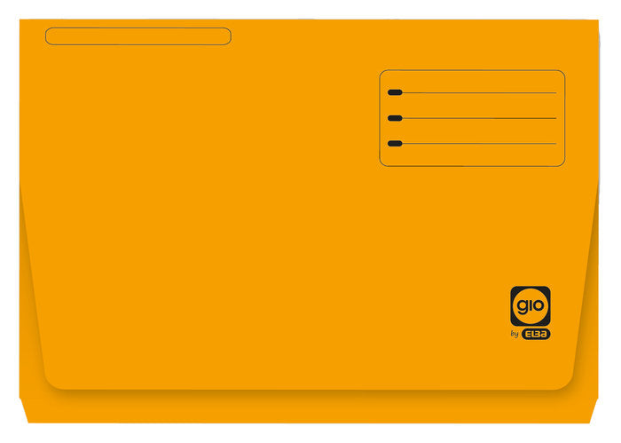 SUBCARPETA CON BOLSA Y SOLAPA FOLIO 320G NARANJA | 25 UNIDADES | (GIO)