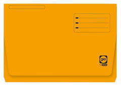 SUBCARPETA CON BOLSA Y SOLAPA FOLIO 320G NARANJA | 25 UNIDADES | (GIO)