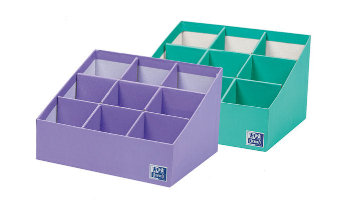 Organizador portabolis escalado 3x3 compartimentos Oxford Cuadernos