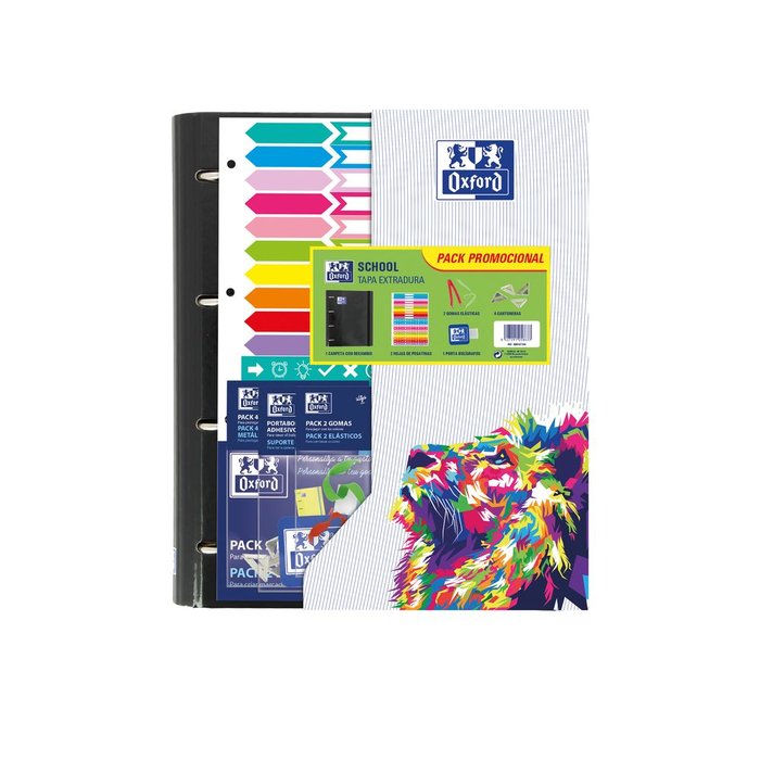 CARPETA EUROPEANBINDER OXFORD A4+ TE SCHOOL SURTIDOS | 1 UNIDADES | (OXFORD) Imagen principal del producto