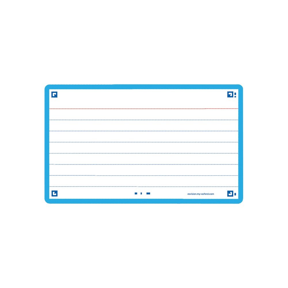 Ficha Revision Flashcard 2,0 A7 Rayada Turquesa Oxford 30U