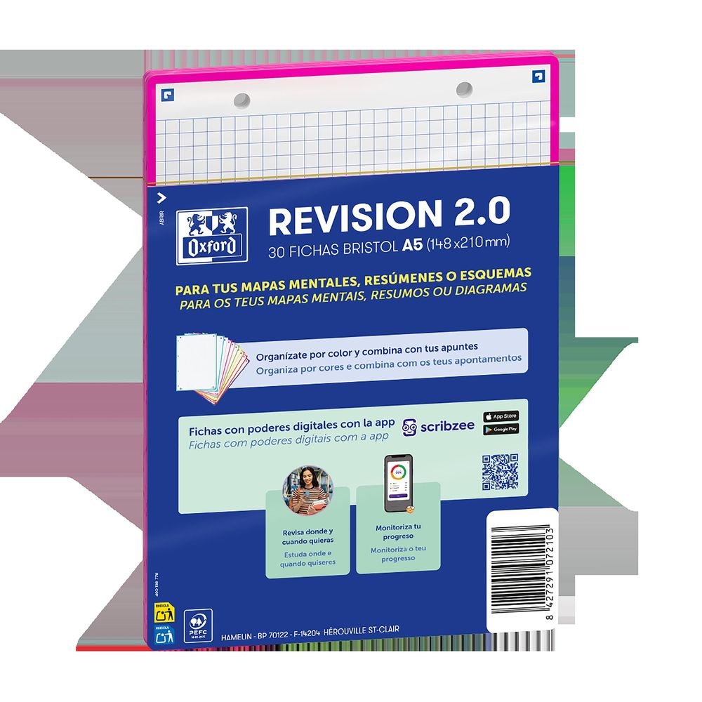 Bloc Espiral Estándar Liso 90g | Oxford | Cartón | Formato Estándar | Pack 1 Unidades Imagen principal del producto