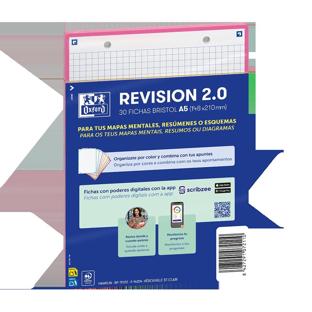 Bloc Espiral Estándar Liso 90g | Oxford | Cartón | Formato Estándar | Pack 1 Unidades