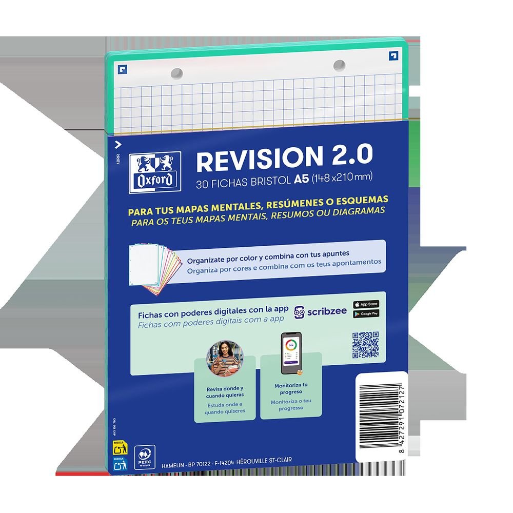 Bloc Espiral Estándar Liso 90g | Oxford | Cartón | Formato Estándar | Pack 1 Unidades Imagen principal del producto