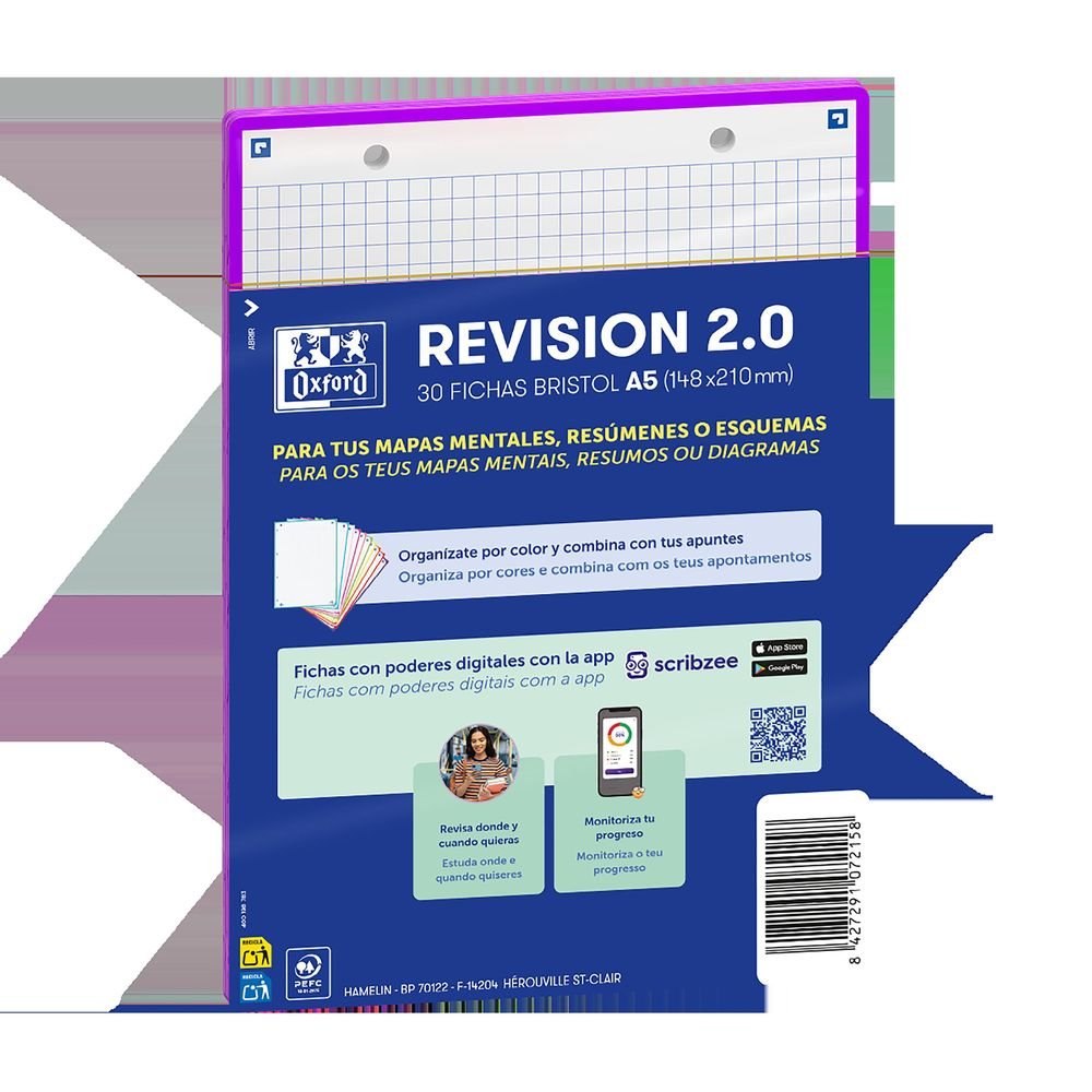 Bloc Espiral Estándar Liso 90g | Oxford | Cartón | Formato Estándar | Pack 1 Unidades
