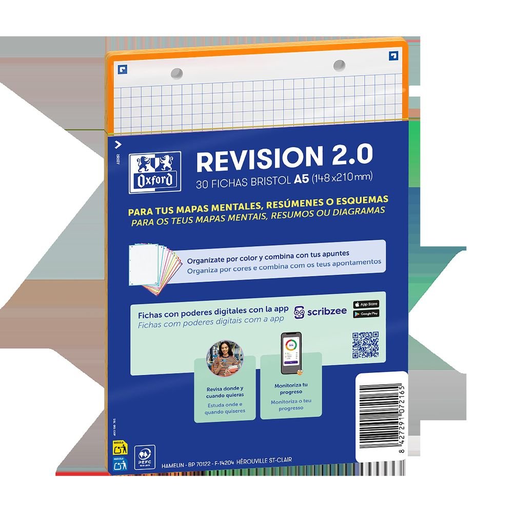 Bloc Espiral Estándar Liso 90g | Oxford | Cartón | Formato Estándar | Pack 1 Unidades Imagen principal del producto