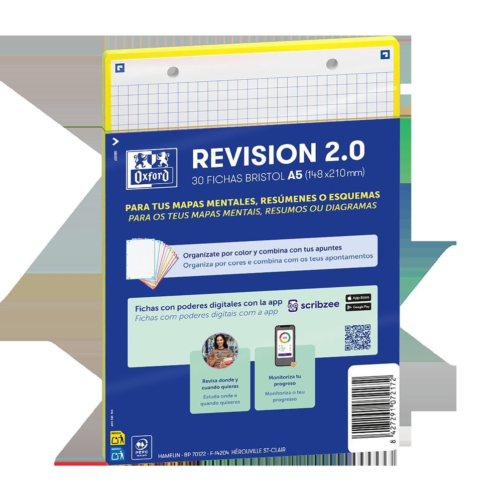Bloc Espiral Estándar Liso 90g | Oxford | Cartón | Formato Estándar | Pack 1 Unidades