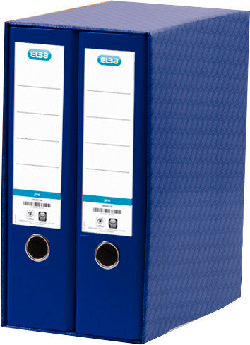 MODULO 2 ARCHIVADORES A4 ANCHO AZUL | 1 UNIDADES | (ELBA) Imagen principal del producto