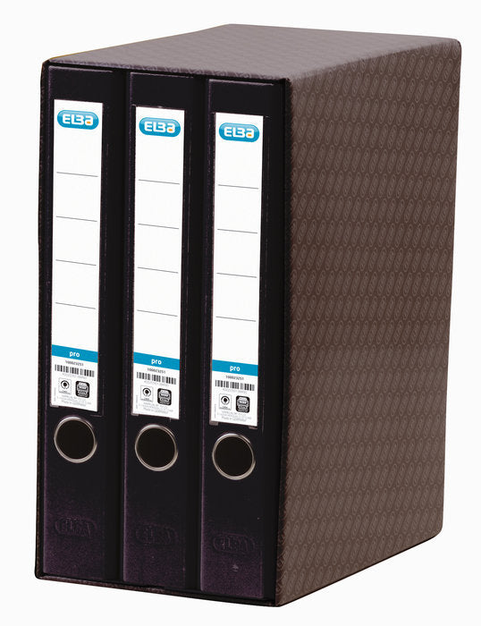 MODULO 3 ARCHIVADORES A4 ESTRECHO NEGRO | 1 UNIDADES | (ELBA)