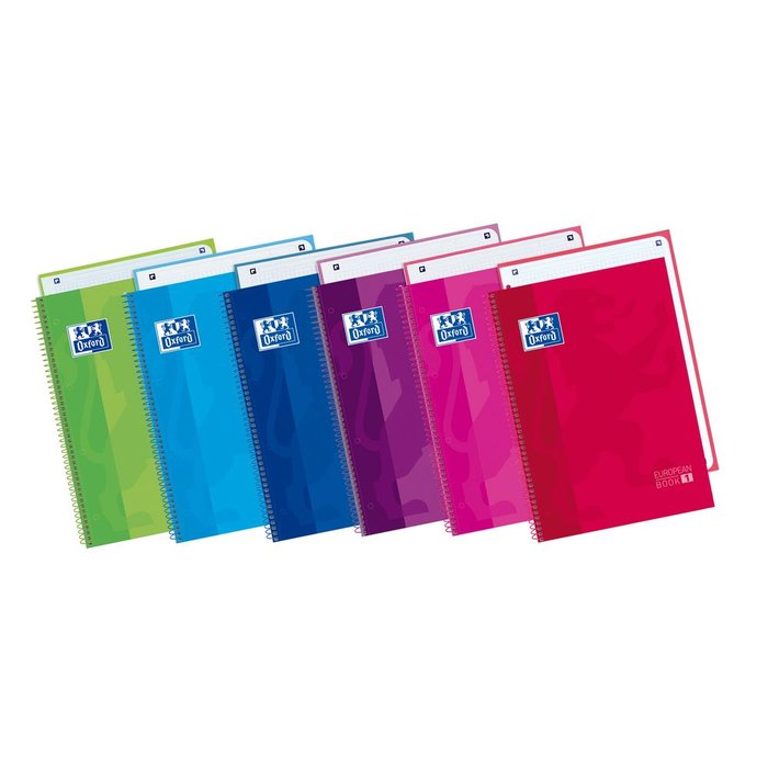 Bloc Espiral Estándar Liso 80H 90g | Oxford | Cartón | Formato Estándar | Pack 1 Unidades