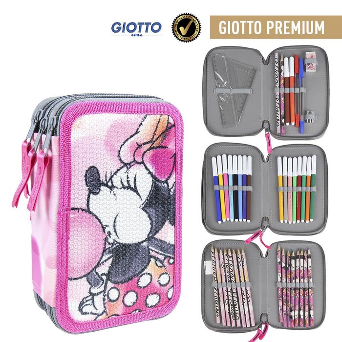 PLUMIER TRIPLE GIOTTO PREMIUM LENTEJUELAS MINNIE